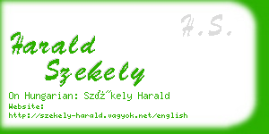 harald szekely business card